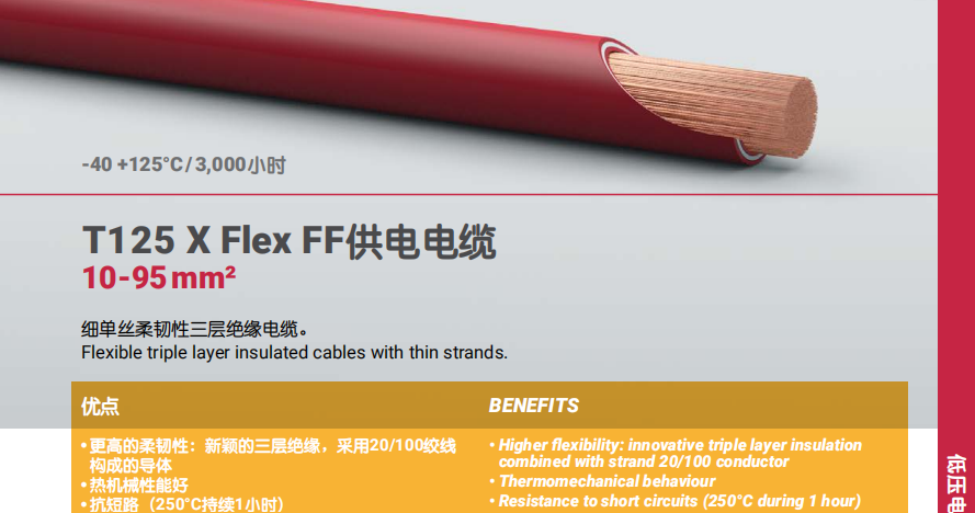T125 X Flex FF供電電纜