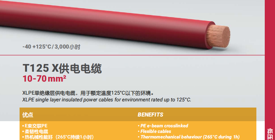 T125 X供電電纜