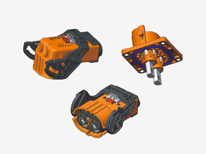 REG3系列高壓大電流塑料屏蔽2芯連接器