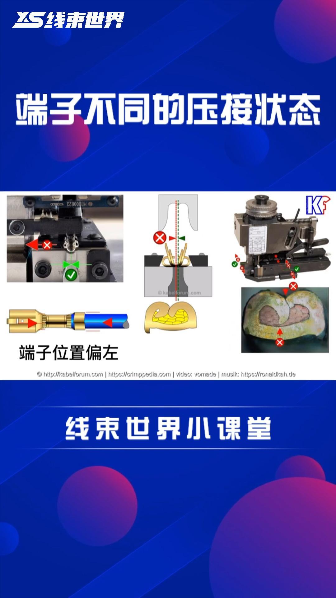  端子不同位置的壓接狀態(tài)   