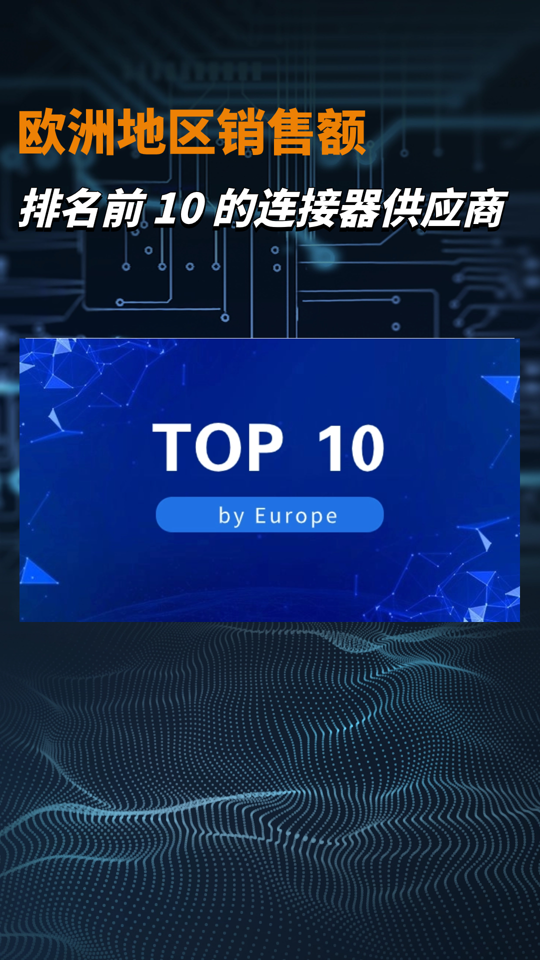 歐洲地區(qū)銷售額排名前十的連接器供應(yīng)商