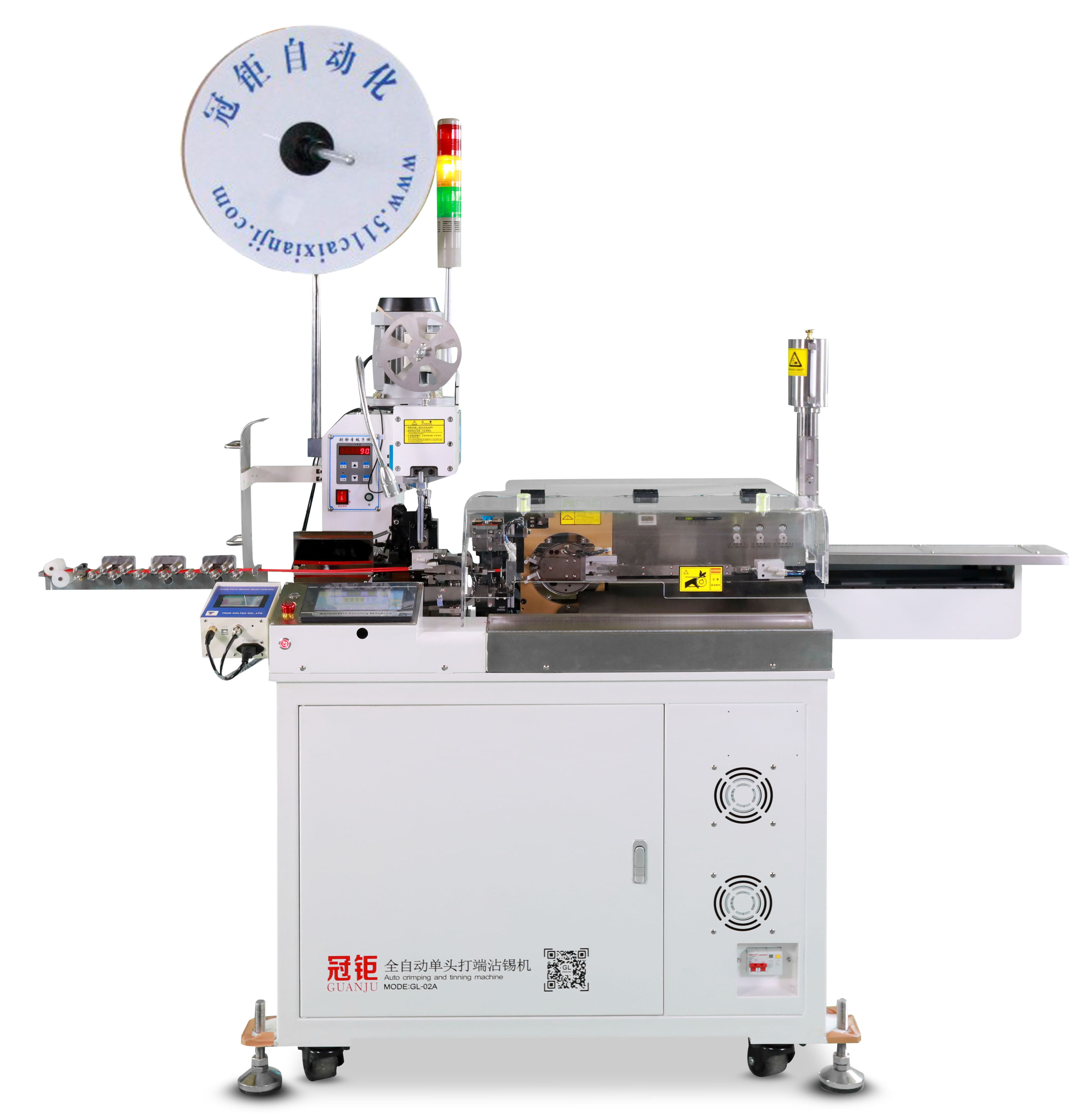 GL-02A全自動(dòng)單頭打端沾錫機(jī)